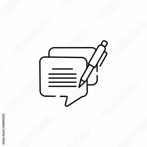 write review icon sign vector