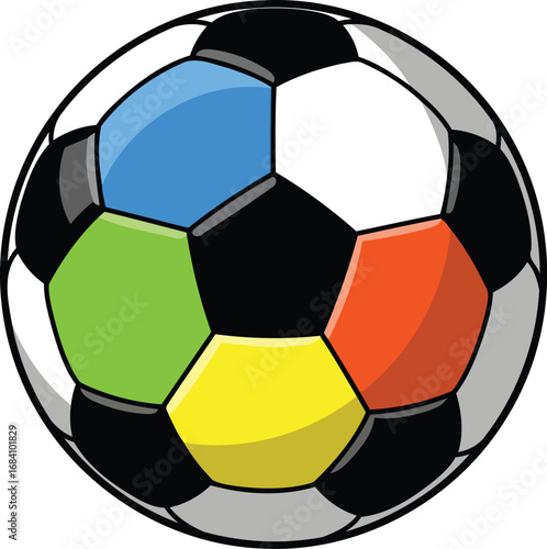 colorful soccer ball illustration playful design for kids and sports fans
