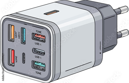 multiport usb wall charger compact power adapter for multiple devices