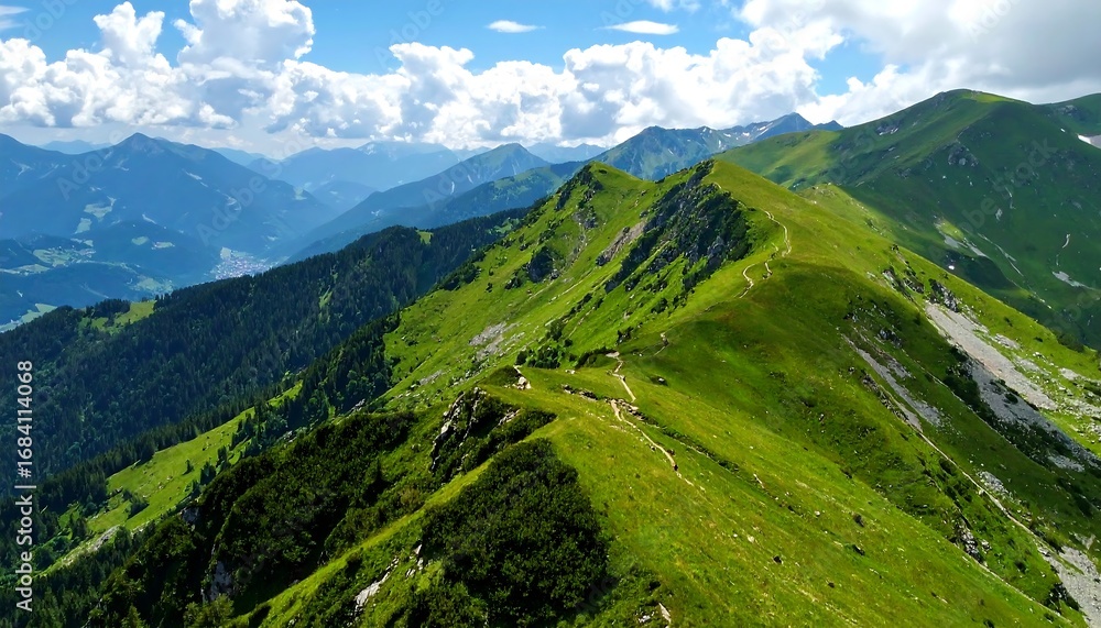 Obraz premium Panoramic mountain vista