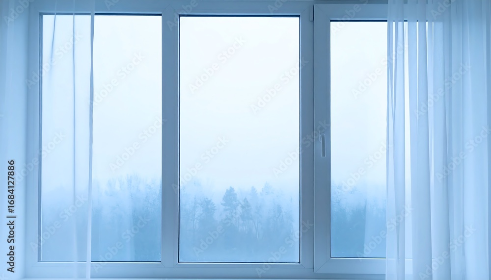 Fototapeta premium Misty window view