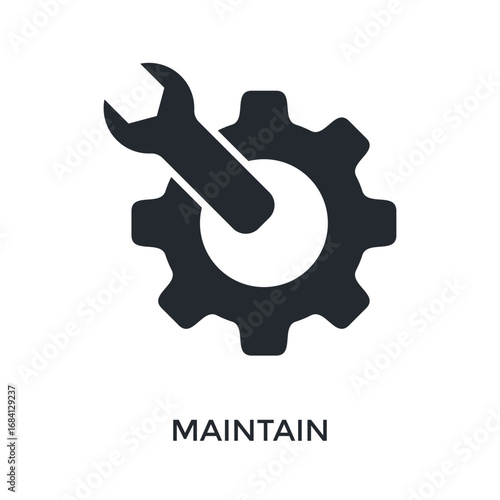 Maintain Icon Glyph Style. Vector Illustration For Graphic Design