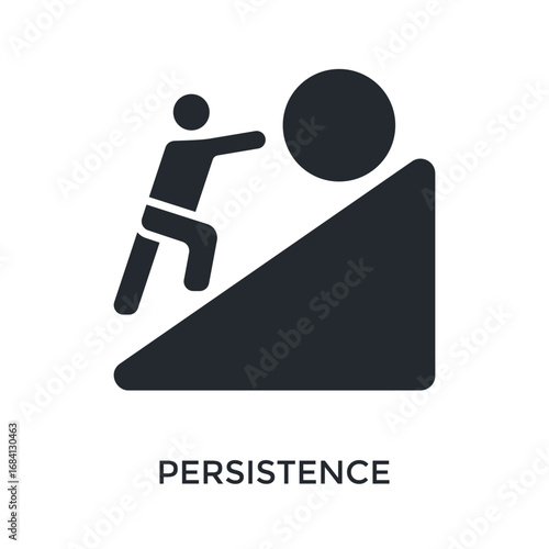 Persistence Icon Glyph Style. Vector Illustration For Graphic Design