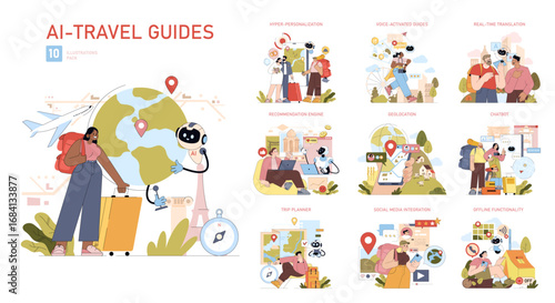 AI Travel Guides with Interactive Map and Robot Assistant