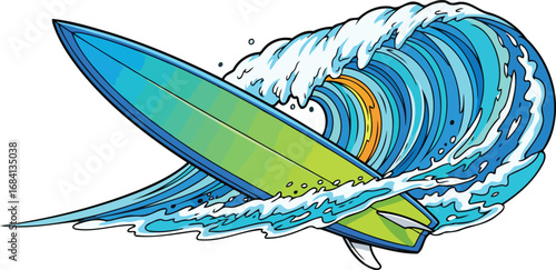 dynamic duo surfboards riding a powerful ocean wave