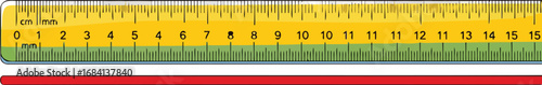 yellow and green ruler with red pencil precise measurement tool