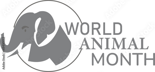 World animal month cute elephant