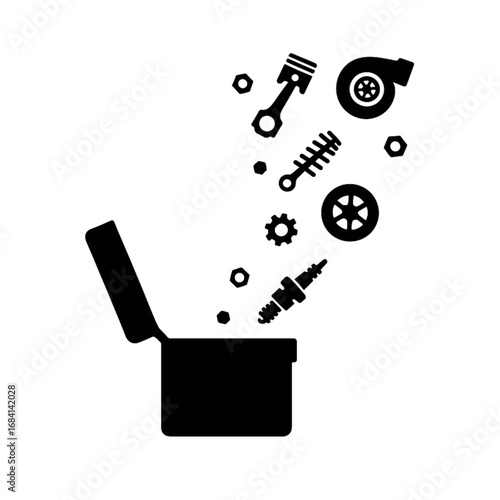 Toolbox releasing automotive parts