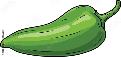 vibrant green pepper fresh culinary vegetable illustration