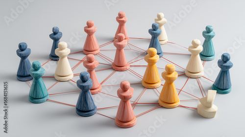 Social Network and Teamwork Concept  Collaboration  Leadership  Business Strategy.