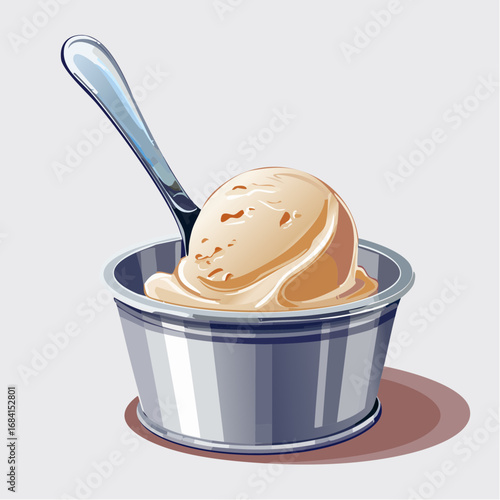 elegant spoonful – gelato scoop in motion
