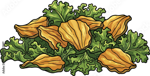 golden roasted sweet potato slices with kale a healthy and delicious autumn treat