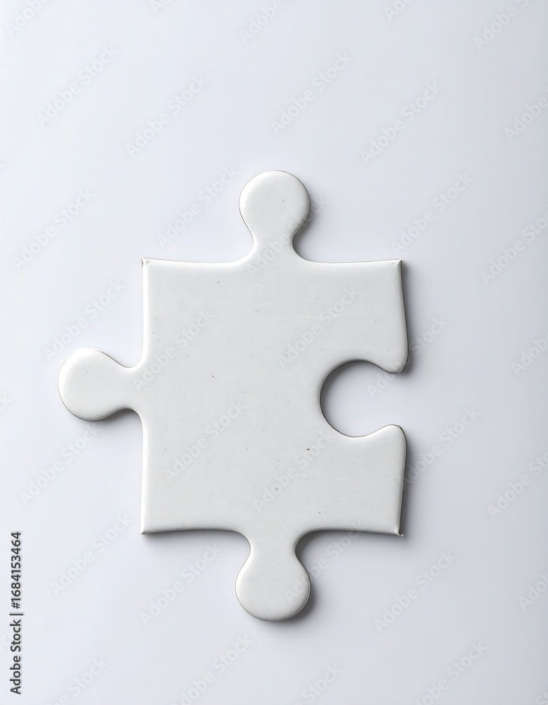 Obraz premium Single white puzzle piece