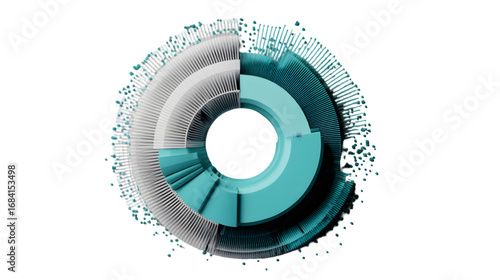 Wallpaper Mural Abstract circular object representing data transformation and analysis. Torontodigital.ca