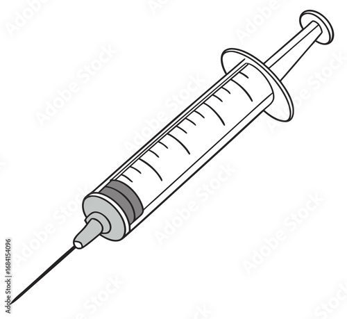 Open syringe with separated plunger