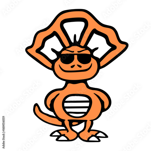 Cool Triceratops Sunglasses Smile Dino Comic Dino Dinosaur