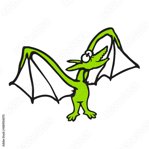 Pterosaur Flying Dinosaur Comic Dino Pterosauria Wings Comic