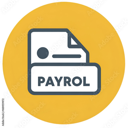 Payroll Document and Salary Payment Flat Icon.