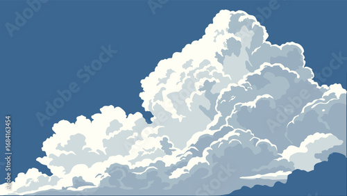 Dramatic Cloudscape in a Blue Sky.