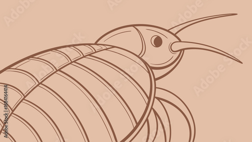 Illustration of a Stylized Insect with Antennae.