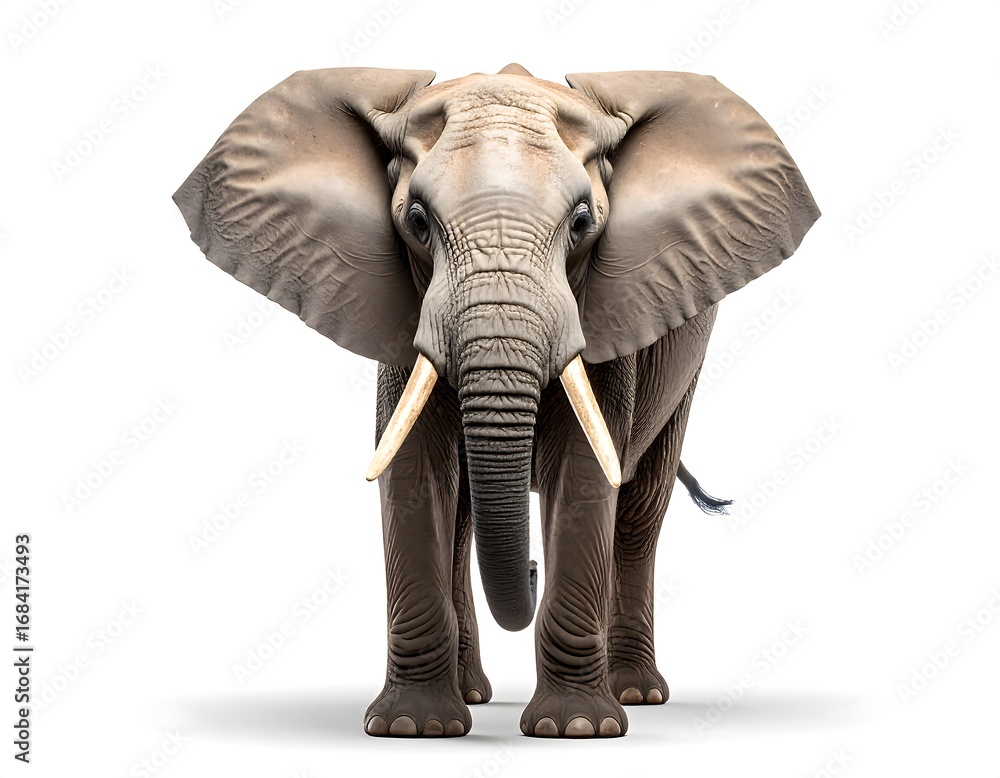 Obraz premium Powerful elephant, front view (2)