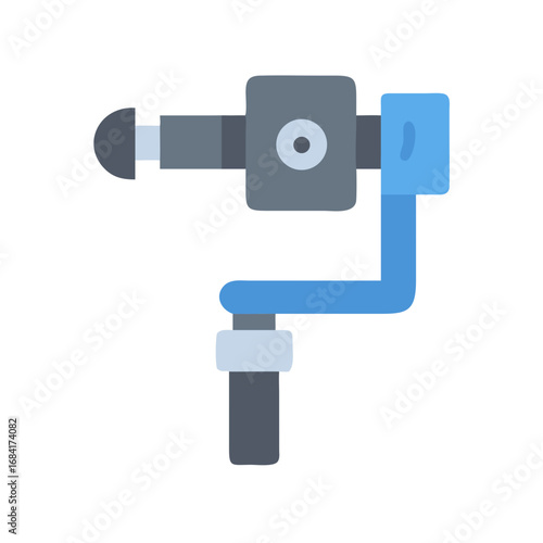 Vector art of a modern electronic gimbal stabilizer for professional video and photography