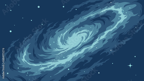 Spiral Galaxy Illustration.