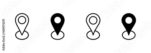 Address icon vector. home location sign and symbol. pinpoint