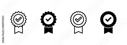 Approved icon vector. Certified Medal Icon
