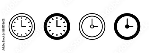 Clock icon vector. Time sign and symbol. watch icon