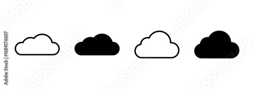 Cloud icon vector. cloud sign and symbol