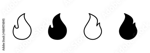 Fire icon vector. fire sign and symbol