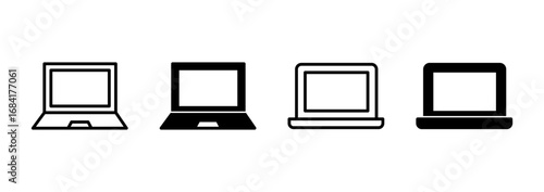 Laptop icon vector. computer sign and symbol