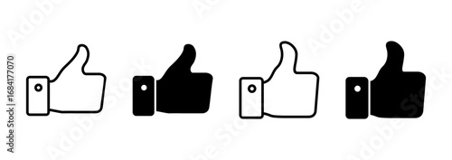 Like icon vector. Thumbs up sign and symbol. Hand like
