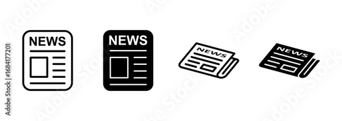 Newspaper icon vector. news paper sign and symbolign