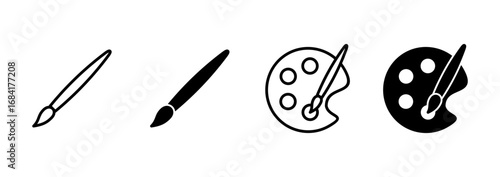 Paint icon vector. paint brush sign and symbol. paint roller icon vector