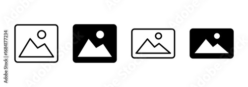 Picture icon vector. photo gallery sign and symbol. image icon