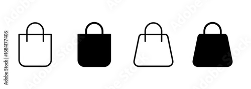 Shopping bag icon vector. shopping sign and symbol