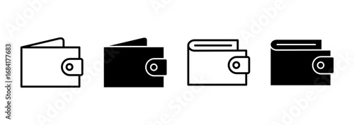 Wallet icon vector. wallet sign and symbol