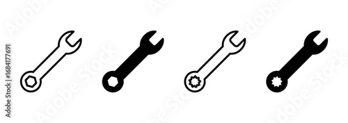 Wrench icon vector. repair icon. tools sign and symbol