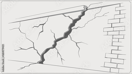 Cracked Wall Structure.