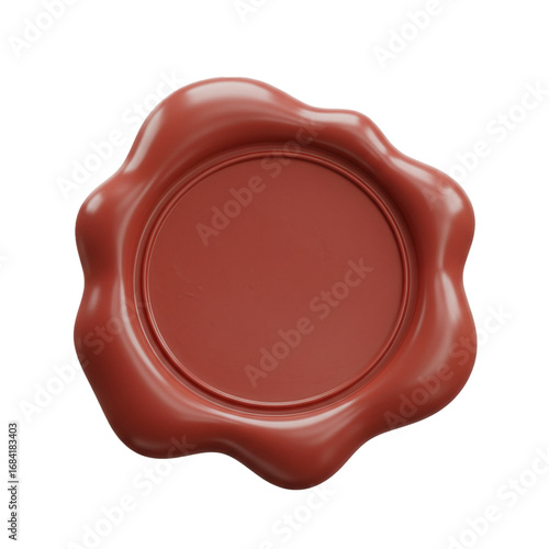 3d wax seal blank isolated
