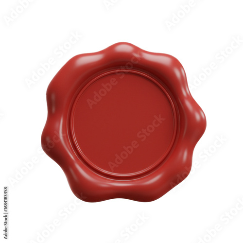 3d wax seal blank isolated
