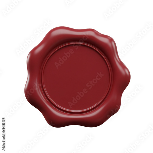 3d wax seal blank isolated

