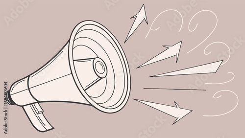 Announcing the Message - Megaphone Illustration.