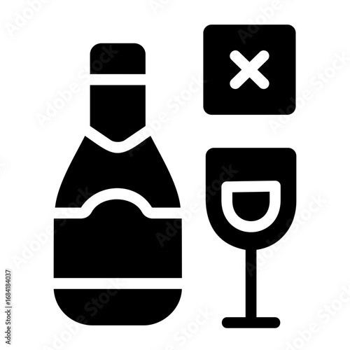 no alcohol Solid icon