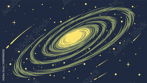 Spiral Galaxy in Deep Space.