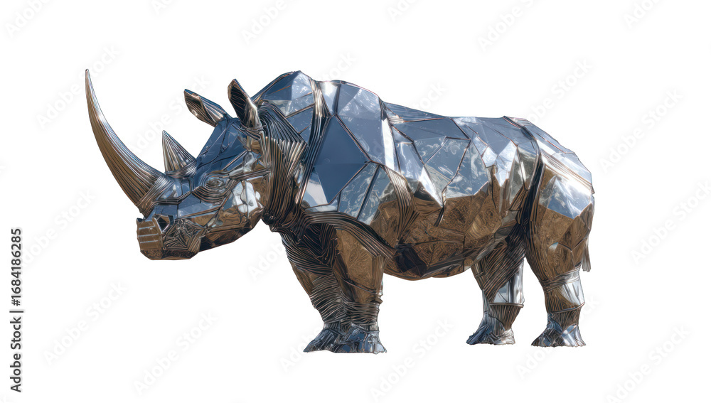 Fototapeta premium Polished rhinoceros sculpture
