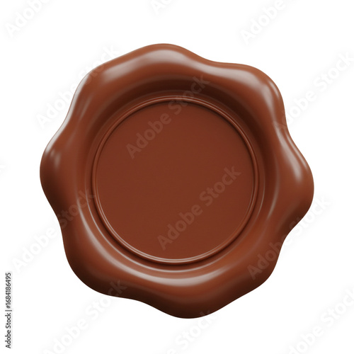 3d wax seal blank isolated

