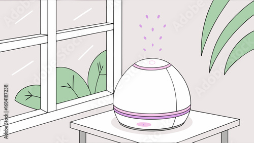 Aromatherapy Diffuser Illustration.